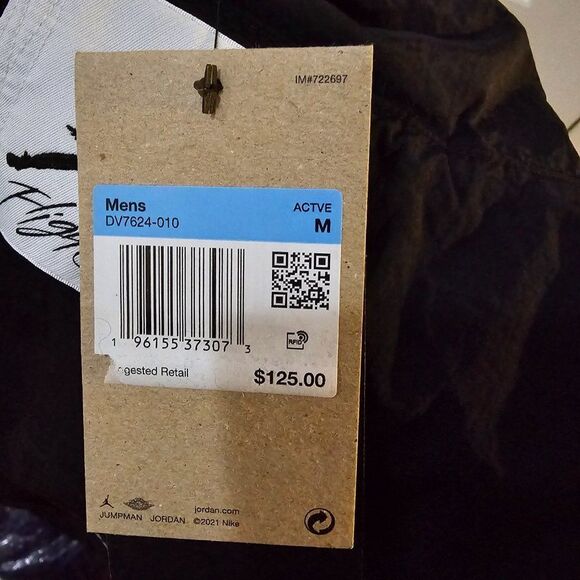 Jordan Essentials Men's Black & Sail Flight Zipper Warm-Up Jacket Size Medium - Picture 5 of 6